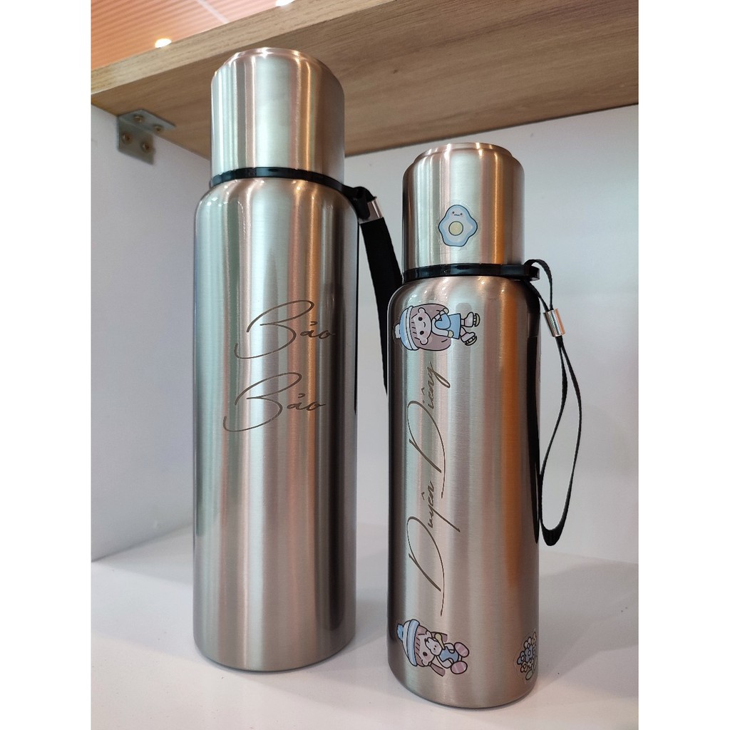 Bình giữ nhiệt KD 852 bình nước cao cấp 36h nắp tách thành cốc toàn bộ bằng inox 304