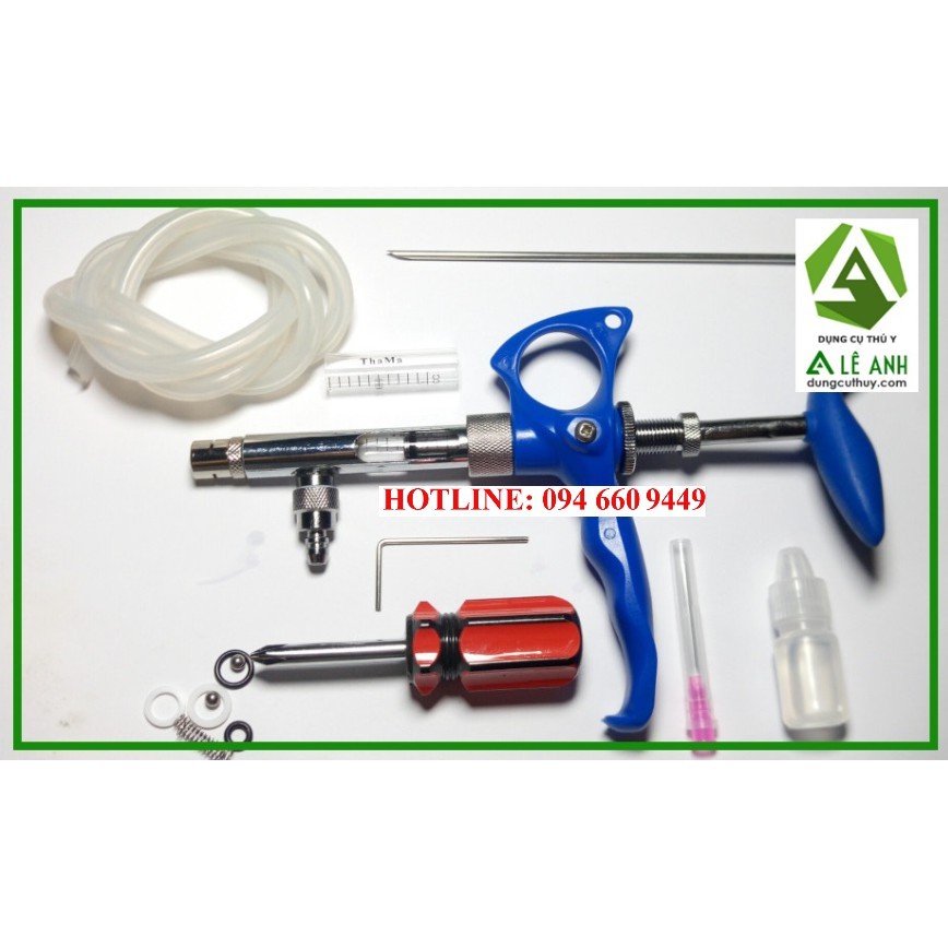 Bơm tiêm tự động Thama loại gắn dây cho gia cầm (ảnh thật)