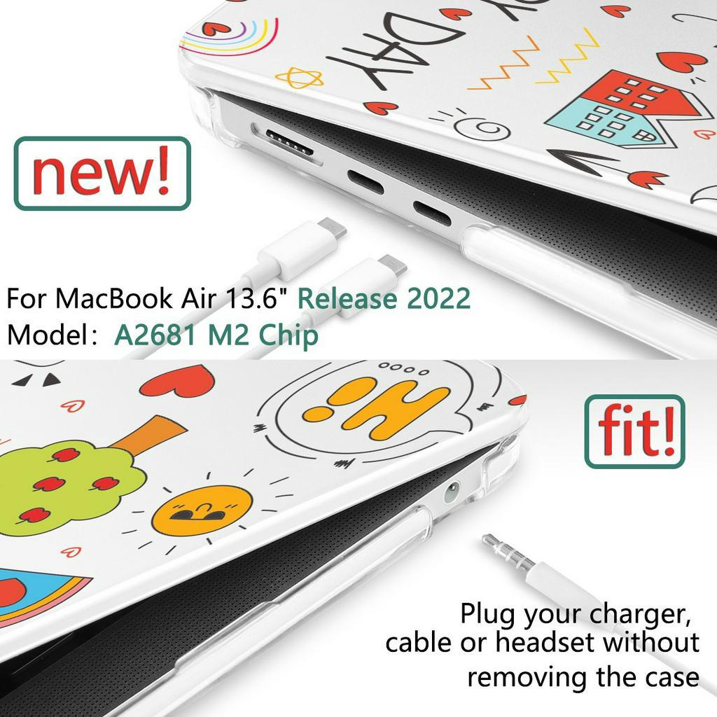 Ốp Điện Thoại Cho MacBook Pro13 14 15 16inch Air13.3 13.6 M2 M1 Chip A2681 A2338 A2337 A2179 A1932 A1466 Touch Bar A1706 A1708 A2159 A1989 A2289 A2251