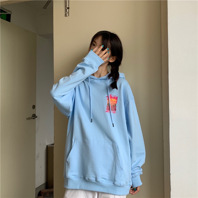 Stussy Áo Hoodie Vải Cotton In Họa Tiết Độc Đáo Thời Trang Unisex 2003