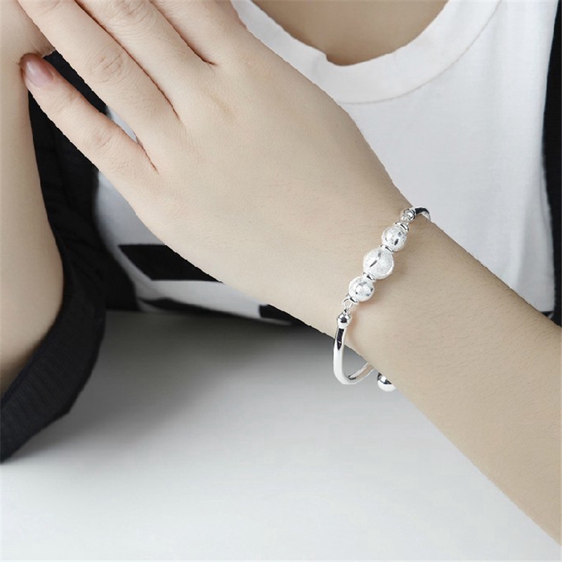 Sẵn Sàng Cổ Mạ Bạc Mở Vòng Tay Lưỡi Liềm Chạy Vòng Tay Chuông Vòng Tay Nữ