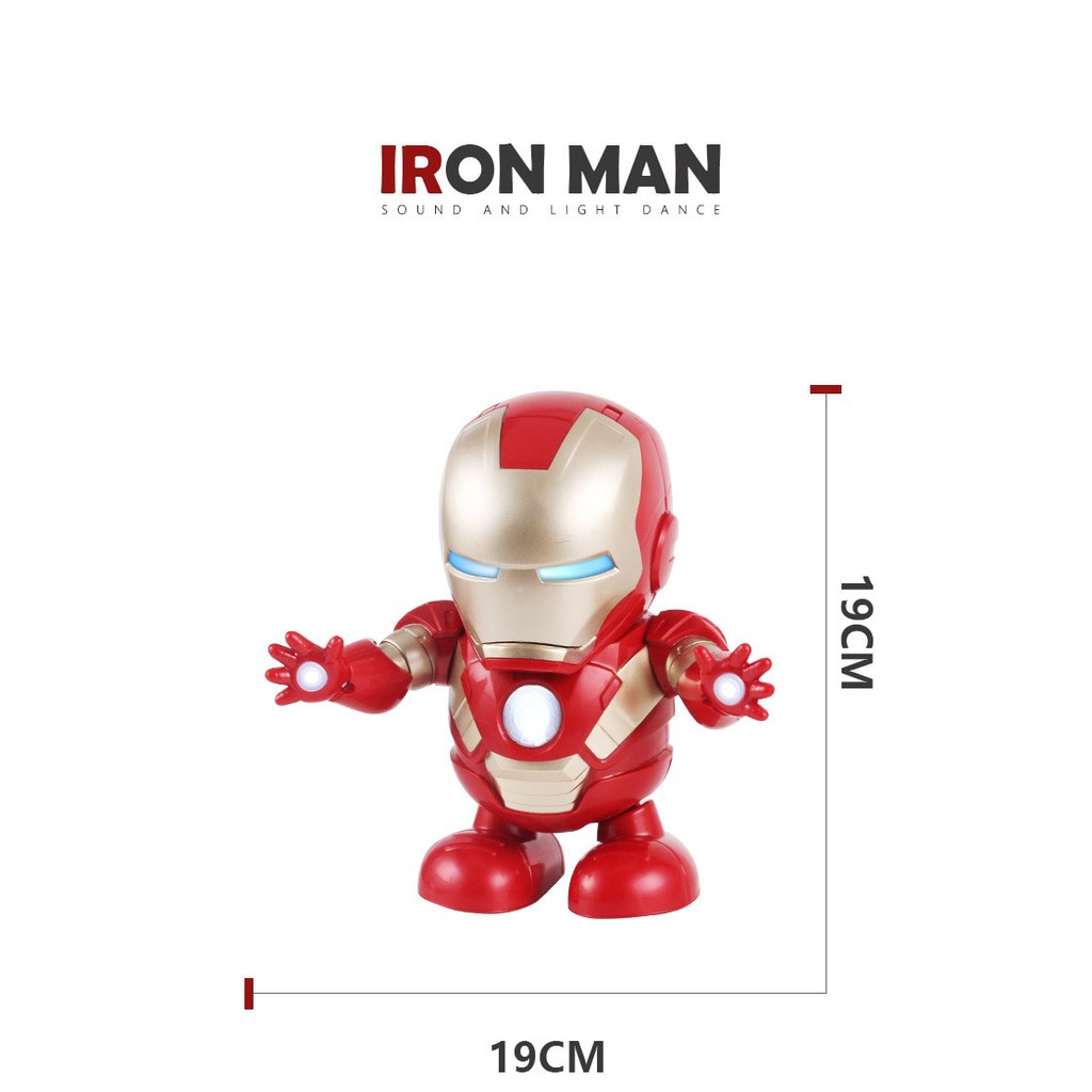 Mô Hình Nhân Vật Iron Man Nhảy Múa + Đèn Led