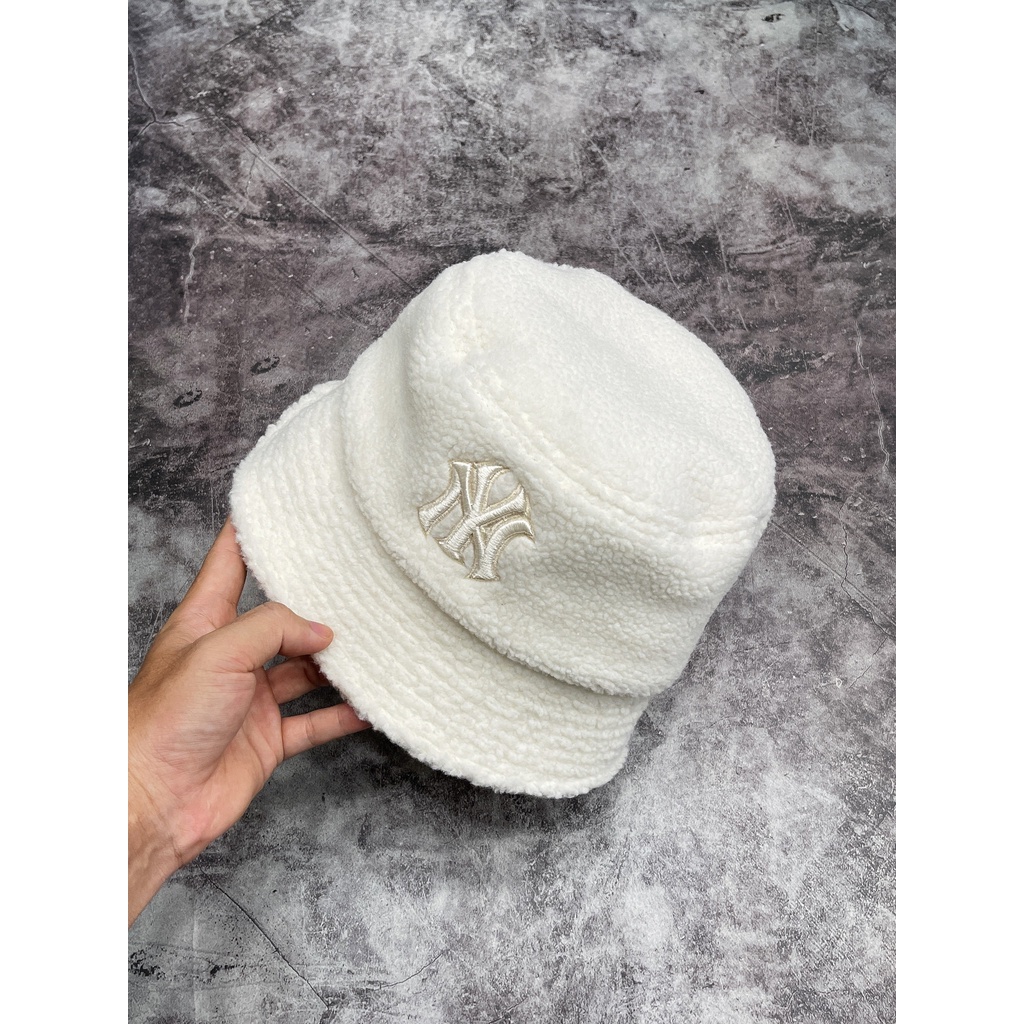 Mũ Bucket NY Vải Lông Cừu ⚡️ Hàng Xuất Xịn ⚡️ Thời Trang Siêu Đẹp