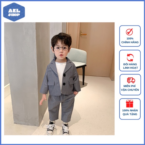 Bộ vest bé trai cao cấp, set vest cho bé 1 tuổi đến 8 tuổi, nặng từ 10kg đến 25kg hàng Quảng Châu