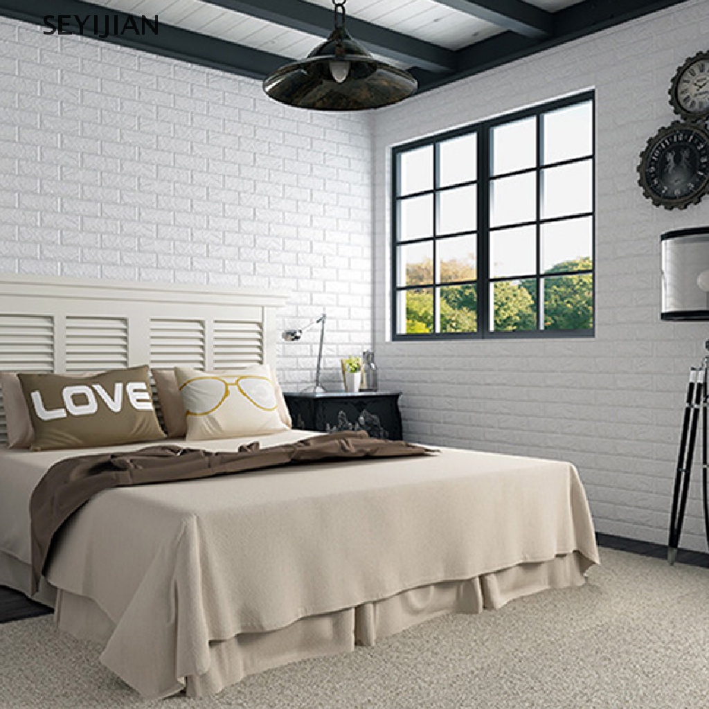Miếng Dán Tường Giả Gạch 3D Trang Trí Phòng Khách / Phòng Ngủ