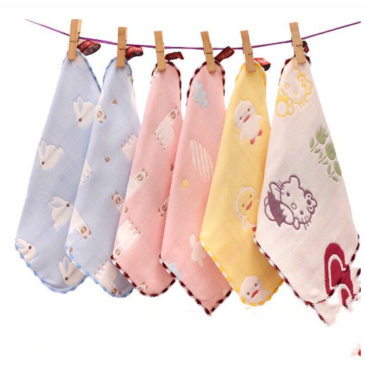 Khăn Mặt Cotton Lee Lee 6 Lớp - Khăn Lau Mặt Cho Bé Yêu