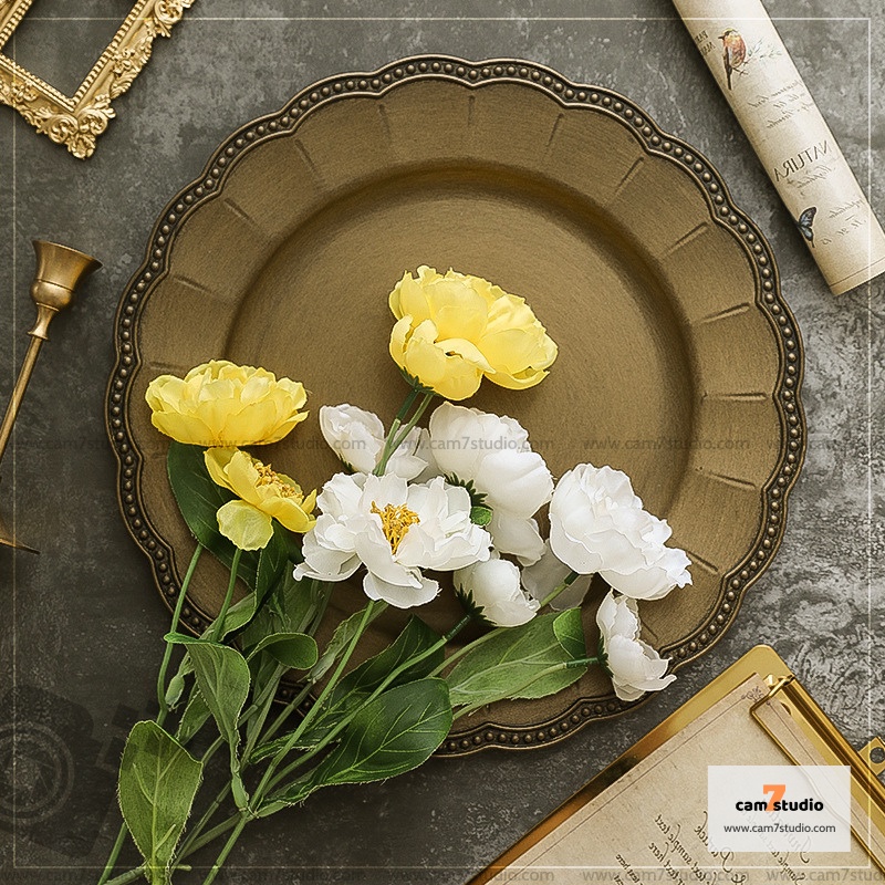 Nhành Hoa Lan Tường Decor chụp hình sản phẩm, phụ kiện chụp hình, decor chụp ảnh  - Cam7Studio.com