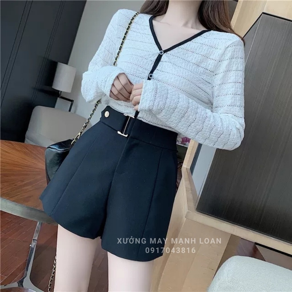 Quần Short Nữ Lưng Cao Kèm Đai Siêu Hot Chất Đẹp Loại 1 N087 | BigBuy360 - bigbuy360.vn