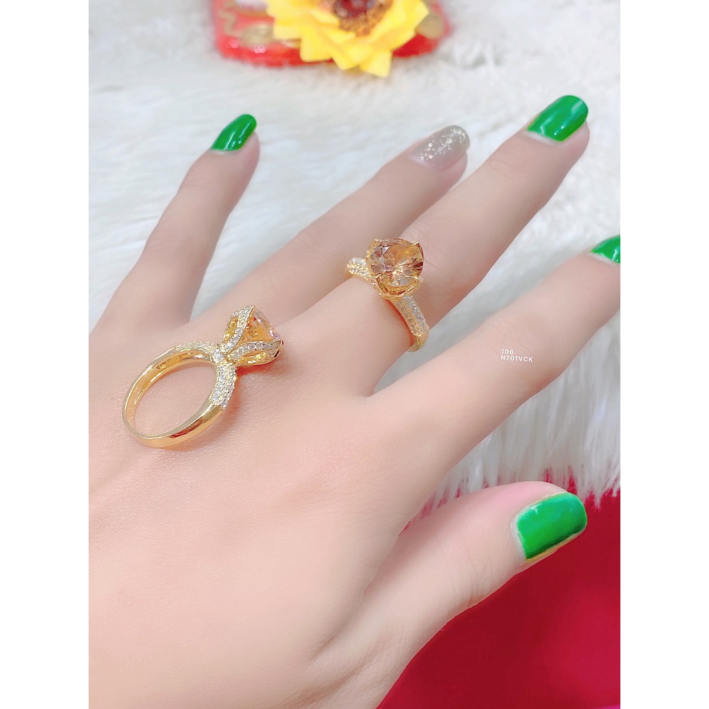 UHA - Nhẫn nữ mạ vàng 18k đính đá CZ N701VCK-106 ( giá tốt nhất )