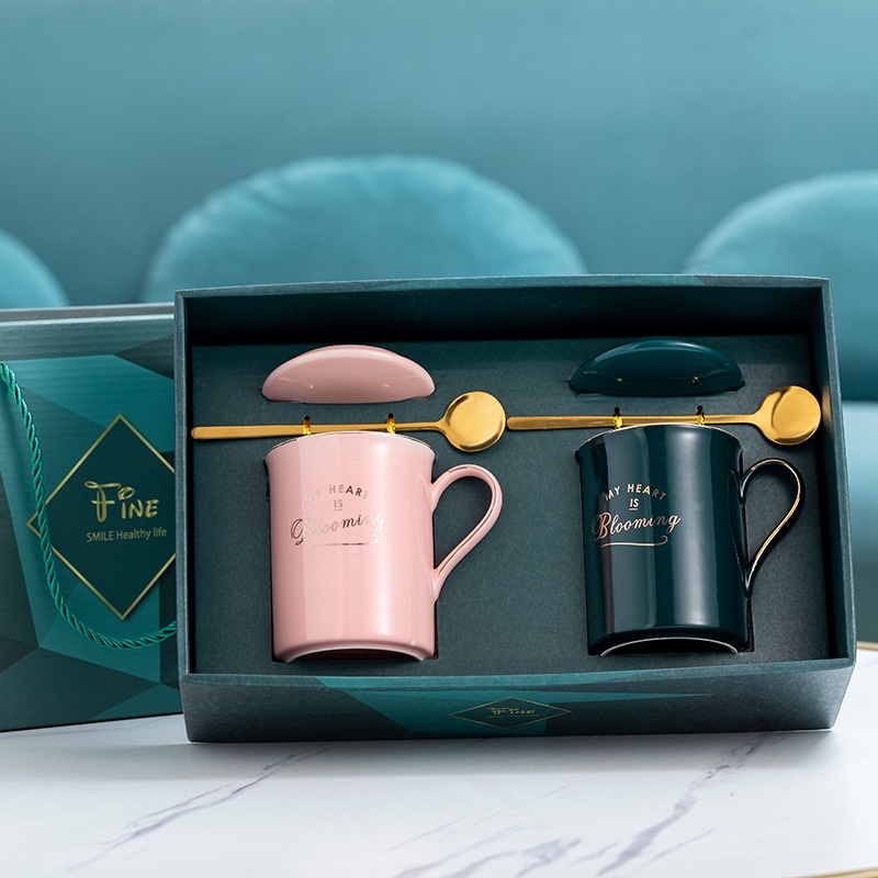 Ly cốc sứ cặp đôi BLOOMING quà tặng ý nghĩa cực đẹp