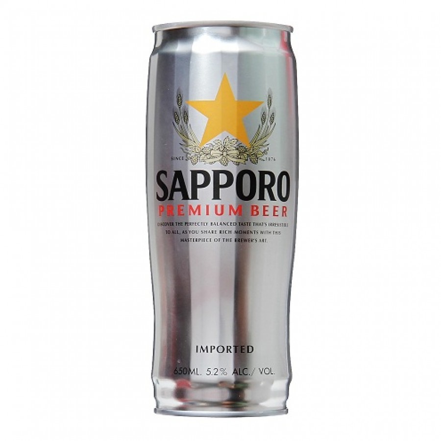 Bia Sapporo Premium hiệu Oettinger lon 650ml