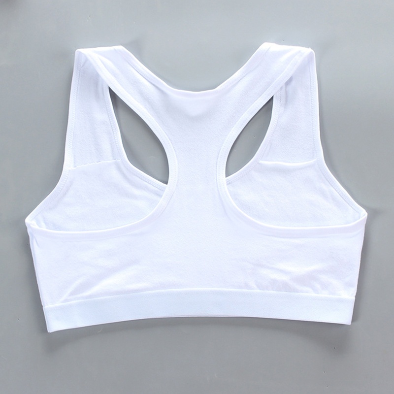 Áo Ngực Thể Thao Racerback Không Đệm Màu Trơn Cho Tuổi Teen