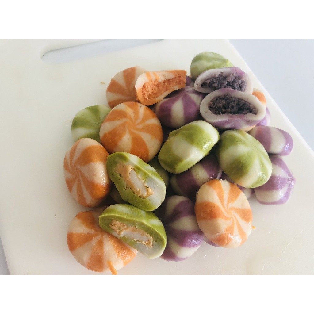 500g viên thả lẩu nhân trứng cá Lacusina (màu cam)