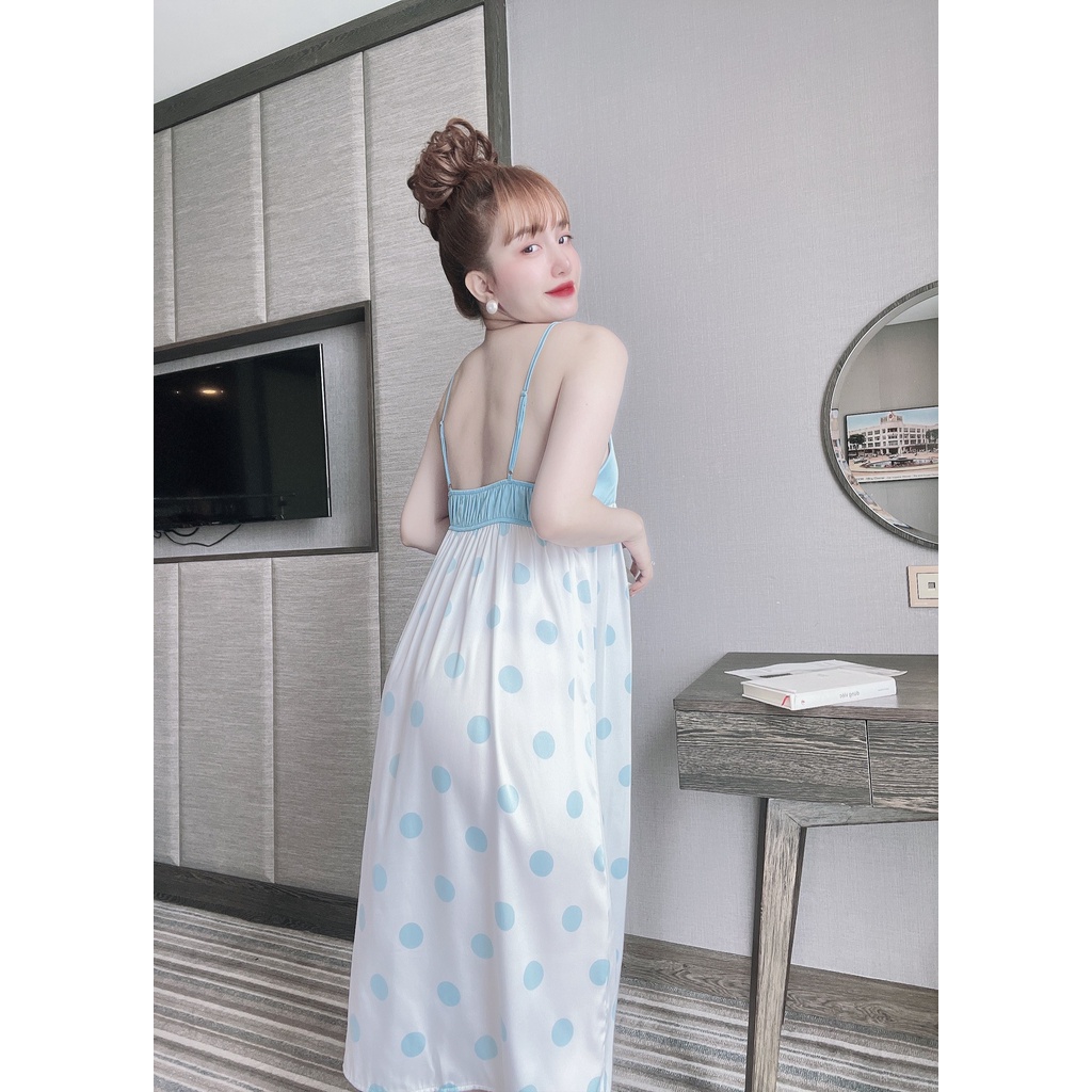 Đồ ngủ sexy Đầm ngủ lụa Latin cao cấp mềm mại xinh xắn Form dưới 58kg