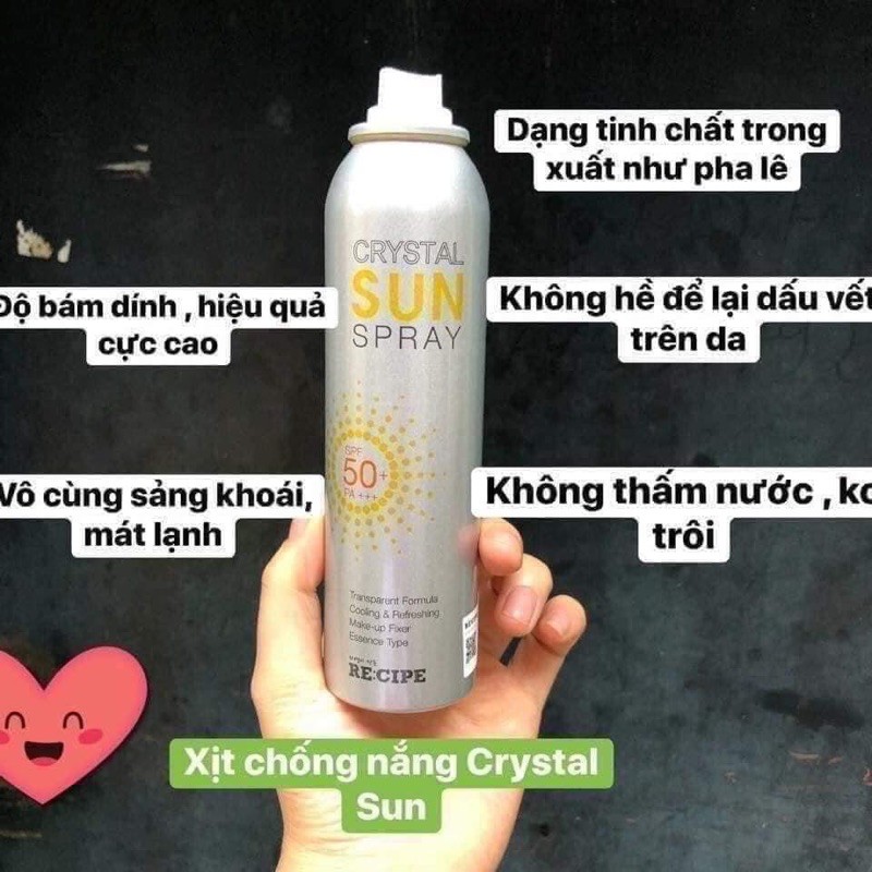 Xịt chống nắng Crystal Hàn Quốc