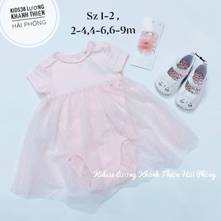 Váy xoè bodysuit HM H&M 4-6, 6-9m_hàng chính hãng Mỹ