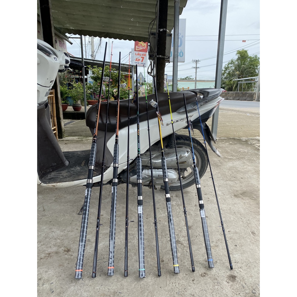 Cần 2 khúc pioner fire 1m8 2m1 2m4 2m7 3m. Cần câu bạo lực giá sinh viên