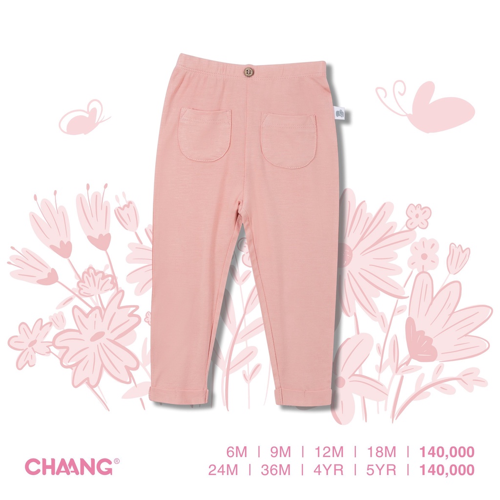 [CHAANG] Quần Legging Chất Liệu Cotton Cho Bé Gái 6m-5y Hàng chính hãng