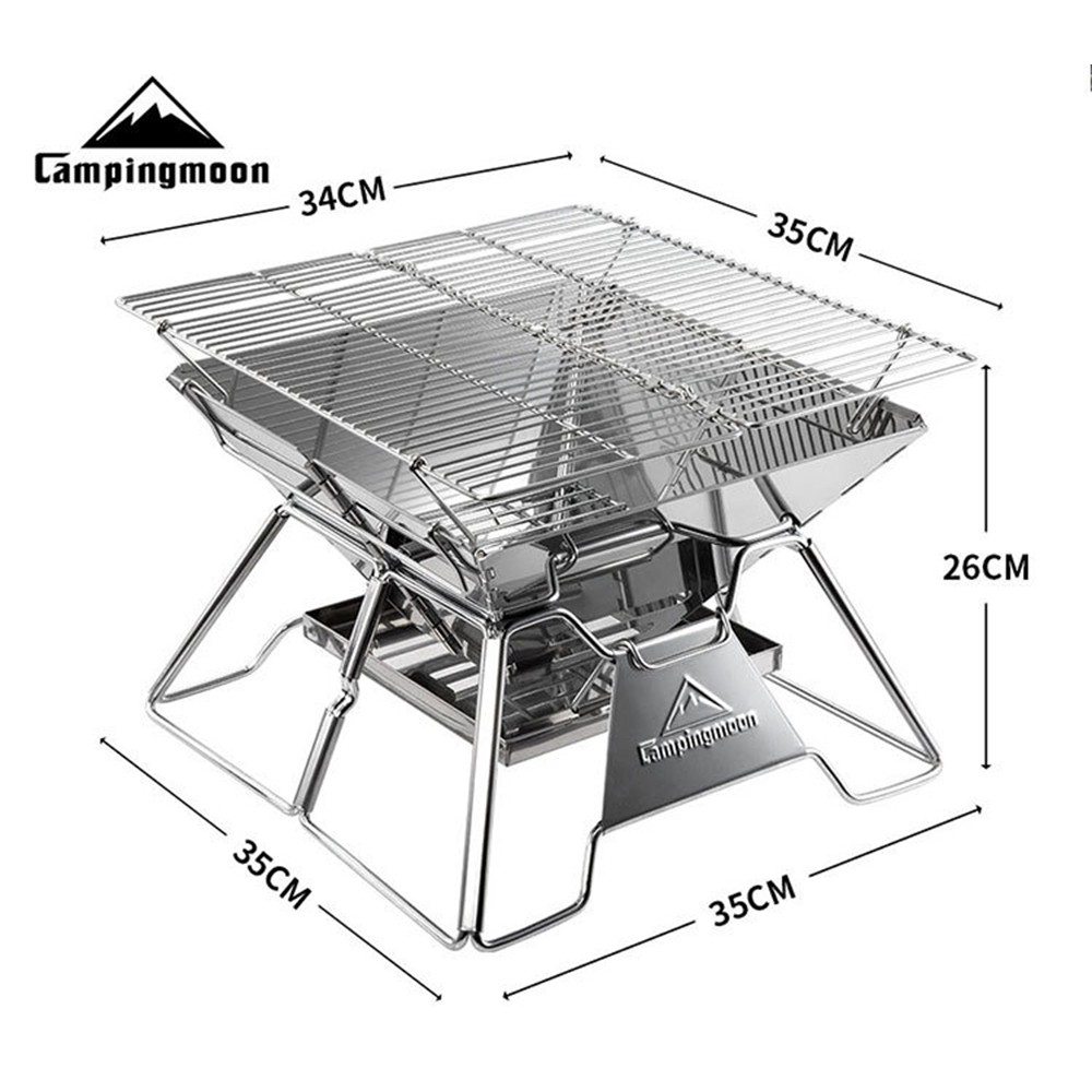 Bếp nướng than hoa Campingmoon MT-2 thích hợp cho 3-5 người - Tiện lợi mang đi du lịch dã ngoại và tiệc BBQ ngoài trời