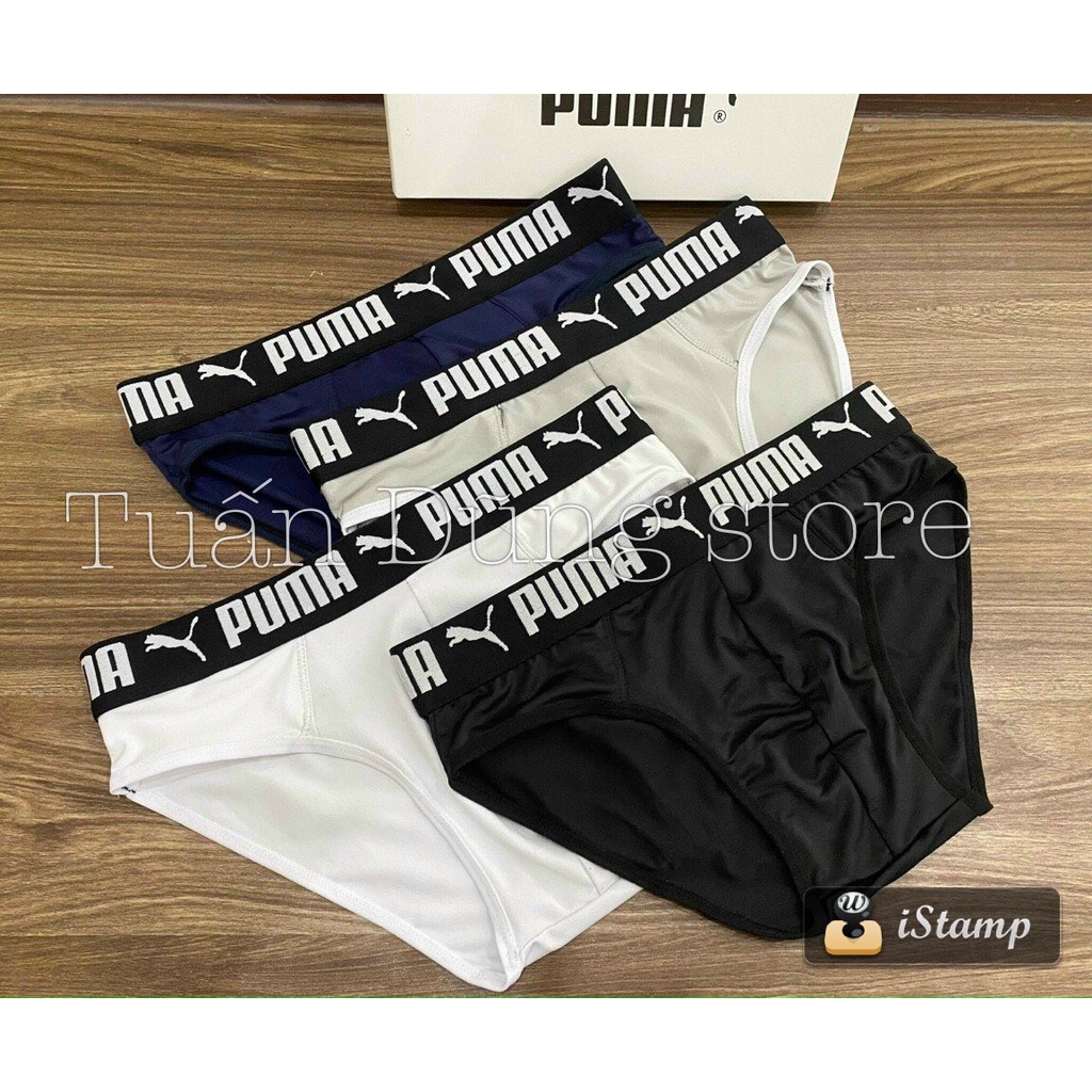Quần Lót Nam , tam giác nam Thun Lạnh PUMA Co dãn 4 chiều, Quần sịp Nam Thun Lạnh CHÉO PUMA  Loại 1