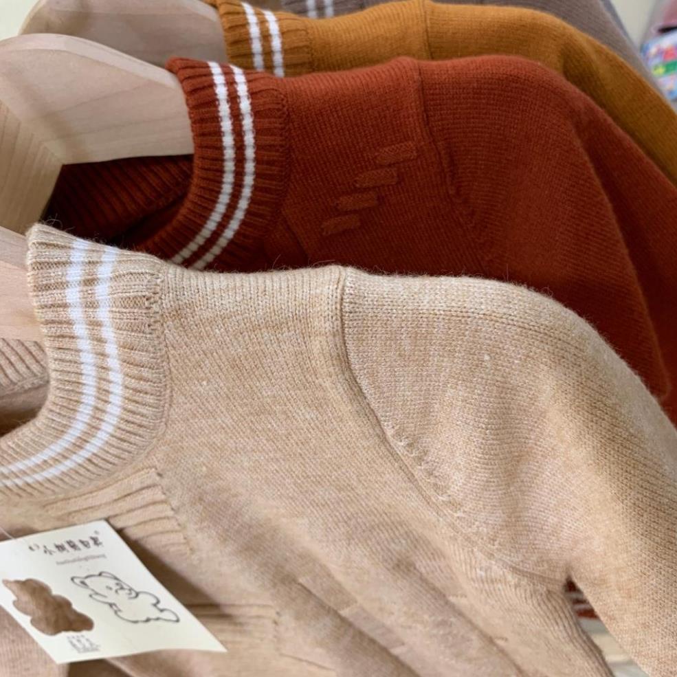 Áo len cho bé, len cổ tròn quảng châu, kiểu dáng basic cho bé trai, bé gái. .