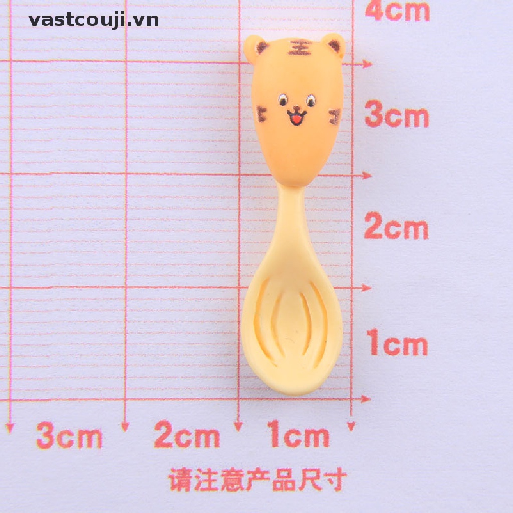 Set 10 Dụng Cụ Ăn Uống Mini Hình Hoạt Hình Cho Nhà Búp Bê VN