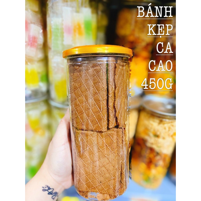 Bánh kẹp ca cao hũ 450gr