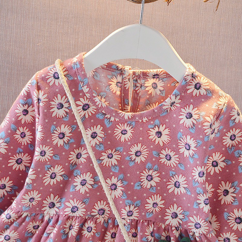 Đầm công chúa tay dài xinh xắn dành cho bé gái 1-4 tuổi