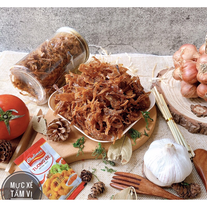 Mực Xé Tẩm Vị-Mực Xé Cay Tẩm Vị 250gr, Loại 1, Thơm Ngon, Ăn Vặt Hà Nội | BigBuy360 - bigbuy360.vn