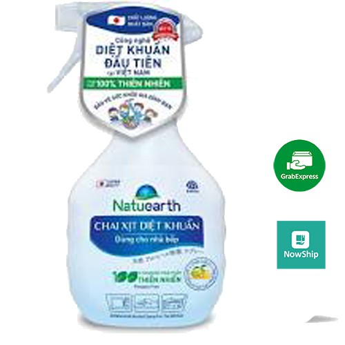 Chai xịt diệt khuẩn nhà bếp Natuearth kháng khuẩn chai 750ml/410ml/60ml