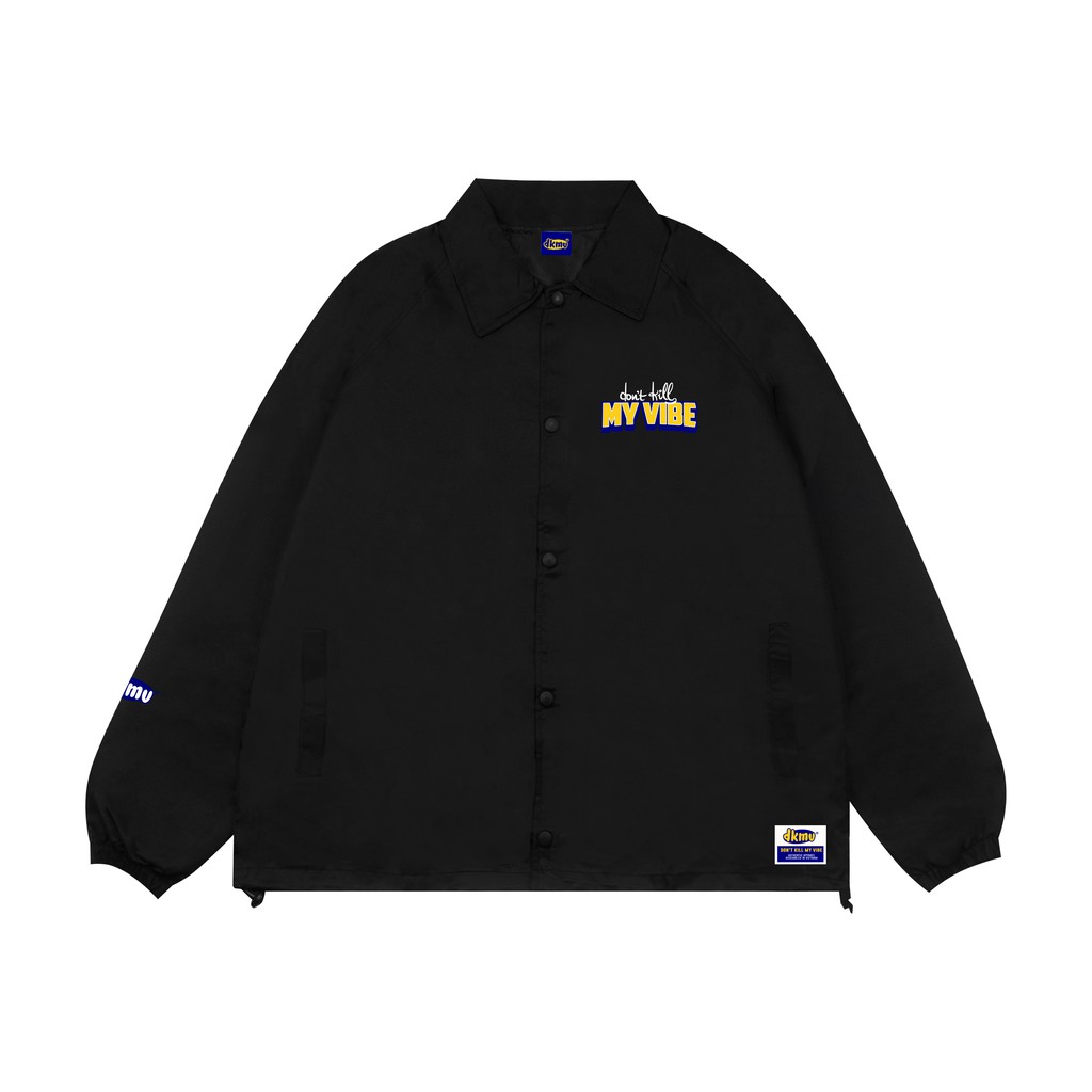 Áo khoác dù unisex form rộng màu đen Don't Kill My Vibe | Black Baseball Jacket