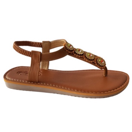 Giày sandal nữ xỏ ngón da bò thật BIGBEN cao cấp SDN56