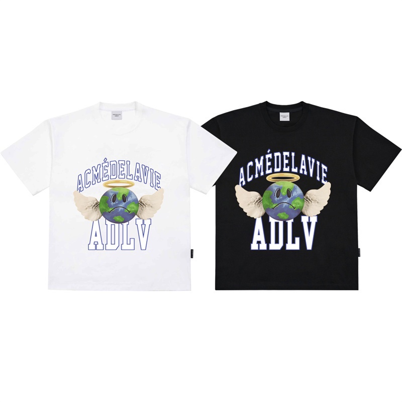 Áo Thun Cotton Tay Ngắn Dáng Rộng In Chữ Acme-de-Lie Thời Trang Cho Nam Và Nữ