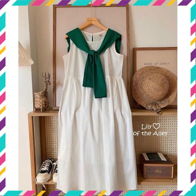 Set váy kèm khăn, Đầm váy babydoll tiểu thư phong cách Hàn Quốc MSP43168 | BigBuy360 - bigbuy360.vn