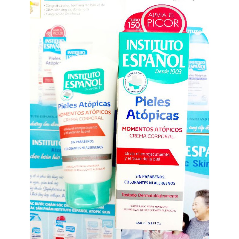 INSTITUTO ESPANOL ATOPIC CREAM :KEM DƯỠNG ẨM CHO DA KHÔ VÀ NHẠY CẢM - 150ML