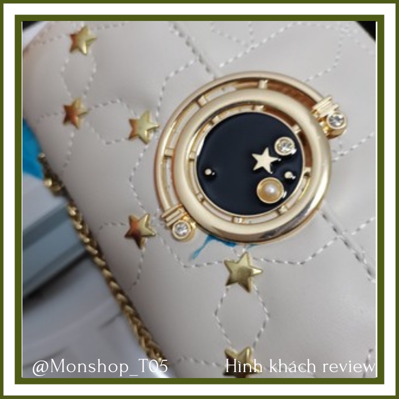 🌸sẵn🌸 Túi xách da mềm đeo chéo nữ CEEKAY chính hãng họa tiết ngôi sao khóa tròn - T05