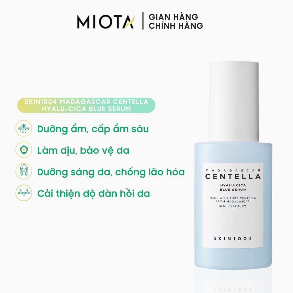 Tinh chất Skin1004 Madagascar Centella Hyalu-cica Blue Serum dưỡng ẩm và làm dịu da 50ml (IP04)