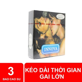 Bao cao su innova gai lớn, kéo dài thời gian, hộp 3 cai