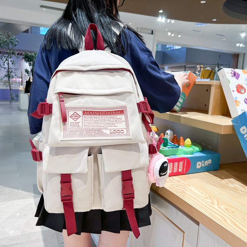 Balo Prettyzys cỡ lớn 15.6 inch phong cách Hàn Quốc thời trang 2022 dành cho nữ