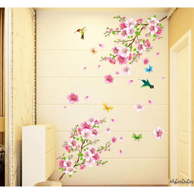 Liv-3d Hồng CHERRY BLOSSOM TƯỜNG Dán Nghệ Thuật Trang Trí Nhà Đồ Họa Hoa Cánh Hoa