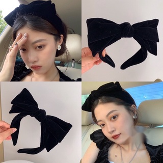 Băng đô nhung nơ kép bản to xinh xắn