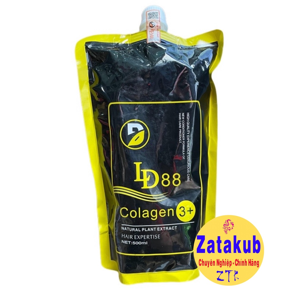 Hấp dầu phục hồi tóc hư tổn Collagen 3+ LD 88 500ml
