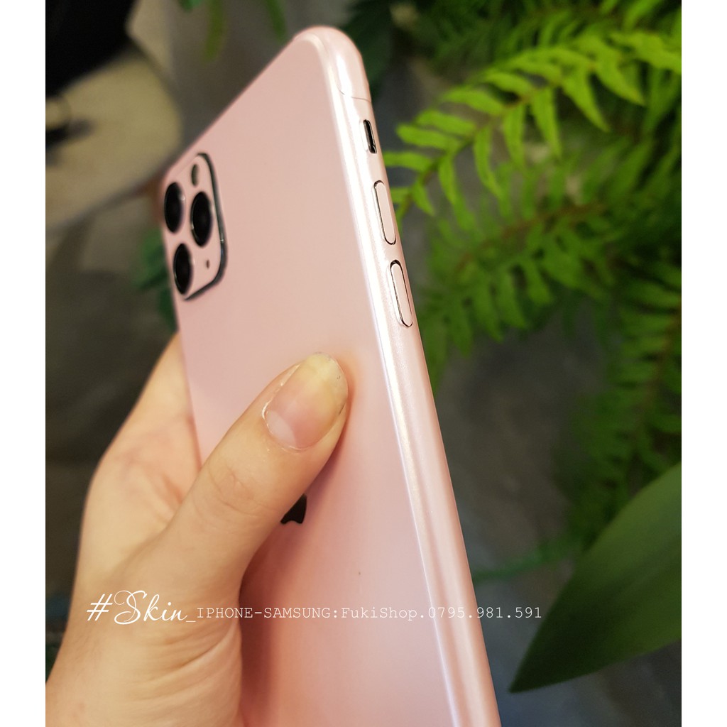 [IPHONE] Tấm Dán Skin Mặt Sau Màu Hồng Sakura Pink FULL VIỀN Cho 5 6 7 8 6plus 7plus 8plus X XS XR XSMAX 11 PRO MAX