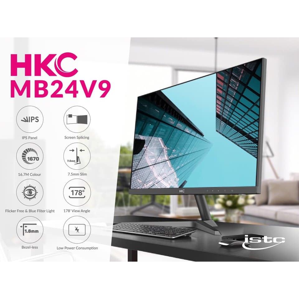 Màn hình HKC MB24V9 23.8inch 75Hz FHD IPS -  Full HD - Bảo hành 24 Tháng !!
