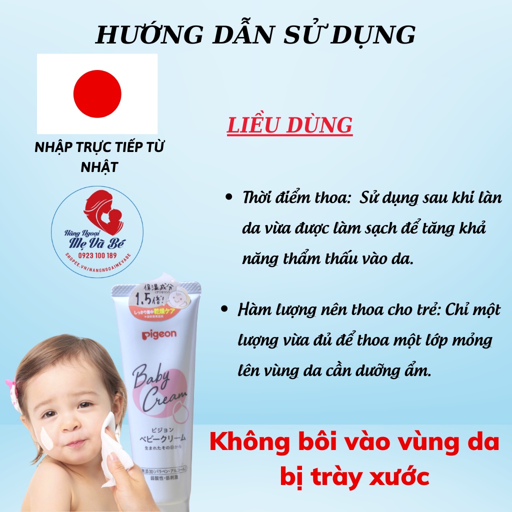 (Mẫu mới) Kem chống nẻ, dưỡng ẩm cho bé từ sơ sinh Pigeon 1 tuýp 50g