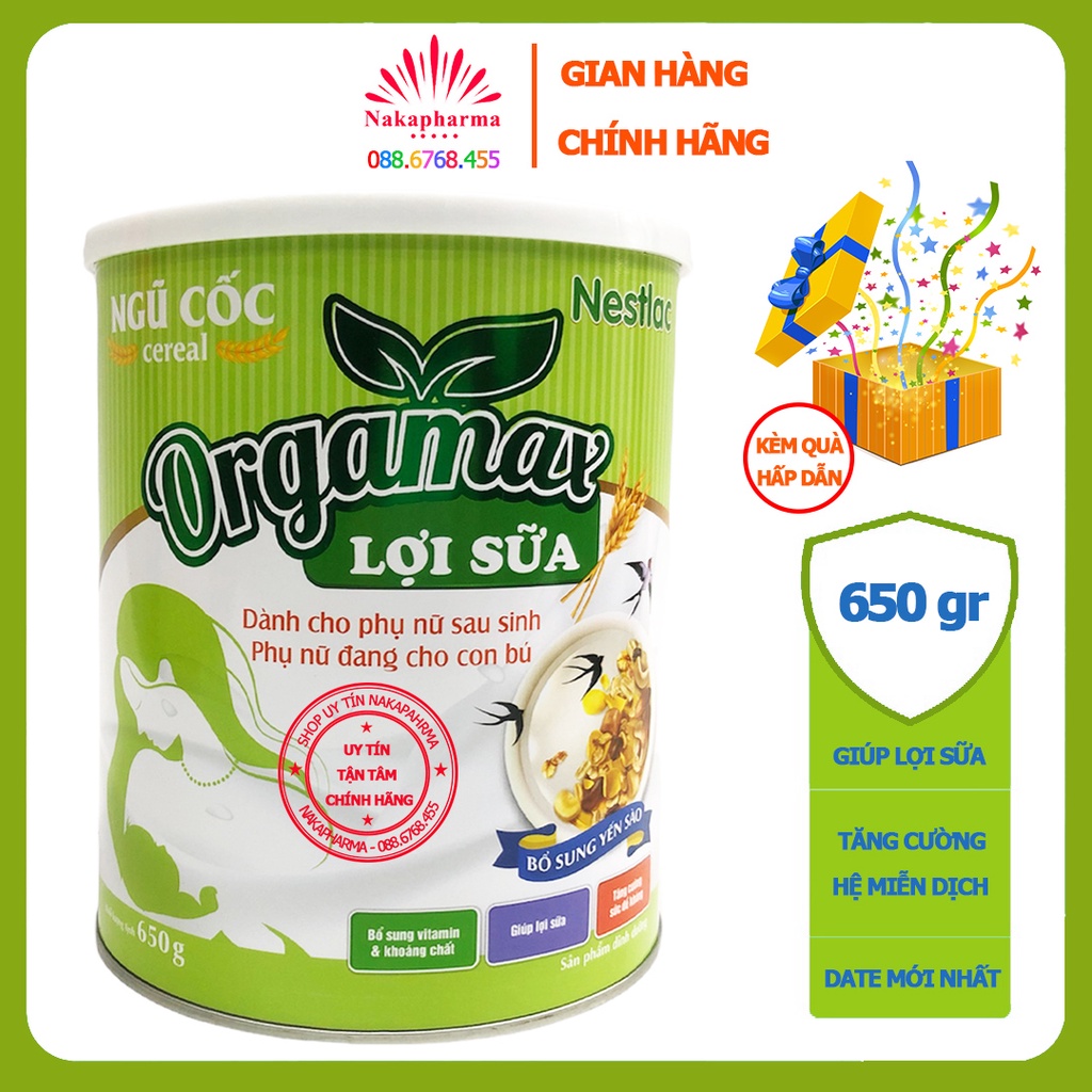 [KÈM QUÀ] Ngũ Cốc Cereal Orgamax Nestla 650g - Bảo vệ sức khỏe gia đình bạn