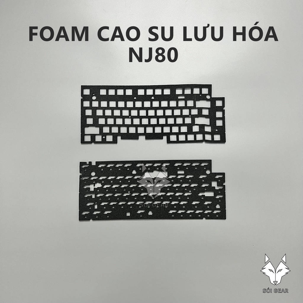 Foam lót bàn phím cơ NJ80 cao su lưu hóa 3.5mm / Sẵn lỗ ốc