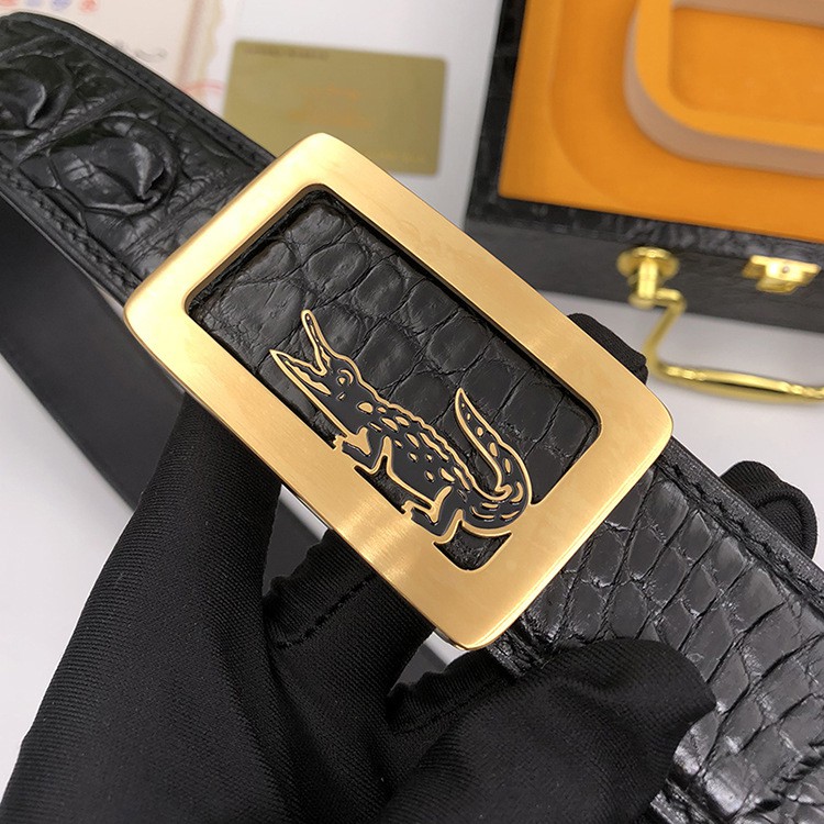 [HÀNG CHẤT] .Dây nịt nam Thắt Lưng da Doanh Nhân Da cá sấu Thật 2 Lớp thời trang