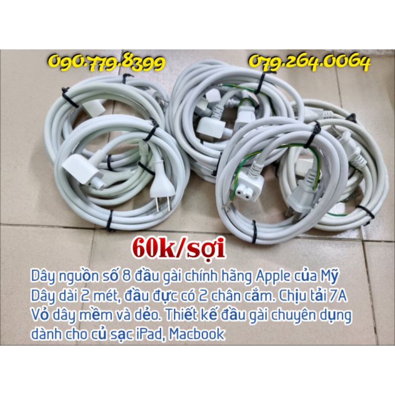 Dây nguồn chính hãng Apple của Mỹ dành cho củ sạc iPad, Macbook