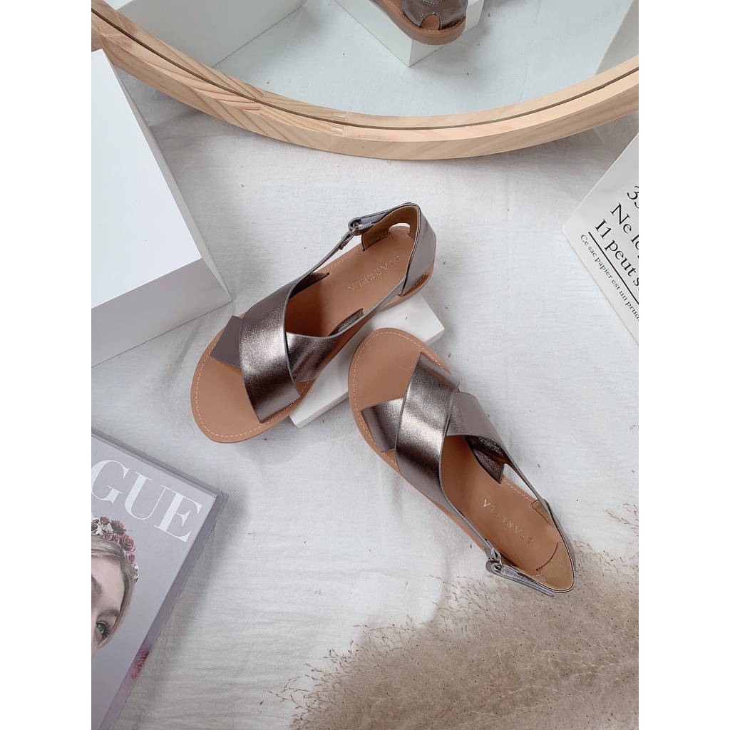 Giày Sandal Nữ STARKELLA Chéo Bít Hậu VNXK